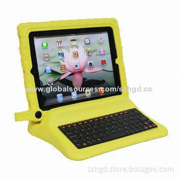 Bluetooth Keyboard Case for iPad 4 with Retina Display Design, Made of EVA Foam, Suitable for 9.7"